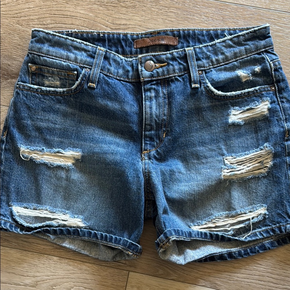 Joe's Jeans Distressed Blue Jean Shorts